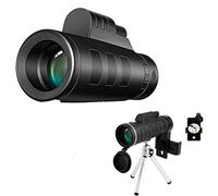 Monocular 40X60 HD High Performance Monocular with Smartphone Holder & Tripod for Bird Watching Camping Hiking Match -
