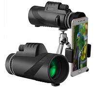 Monocular 40x60 High Power IPX5 Waterproof Low Light with Prism,Smart Phone with Holder and Adjustable Tripod for Mobile Phone Bird Watching Hunt