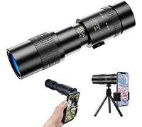 Monocular 4k 10-300X40 high power monocular telescope,HD monocular telescope waterproof with smartphone holder and tripod for ball game/sightseeing/hiking/camping/travelling
