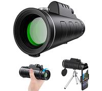 Monocular Handheld Telescope, 40x60 High Power HD Monocular Dual Focus with Smartphone Holder Tripod for Bird Watching, Camping, Travelling