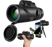 Monocular High Power Monocular Telescope with Smartphone Adapter and Metal Tripod - BAK4 Prism Monoculars with Clear Images, Suitable for Camping Trips