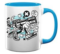 Monocular Let's Look at The Stars Astronomy Ceramic Tea Coffee Mug Light Blue