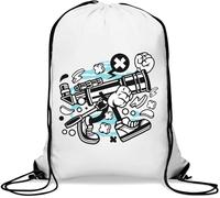 Monocular Let's Look at The Stars Astronomy Gym Sack Casual Drawstring Bag White