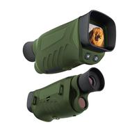 Monocular, Night Vision Monocular, 6X Optical Zoom 8X Digital Zoom Infrared Monoculars Telescope With 2 Inch Screen, Night Vision Camcorder For Save Photos & Videos, For Hunting(Color:green)