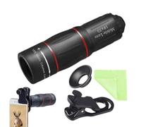 Monocular Telephone, Monocular Telescope for Smartphone, Lightweight Monocular with Smartphone Adapter, Lightweight High Definition with Tripod Smartphone Adapter for Birdwatching, c