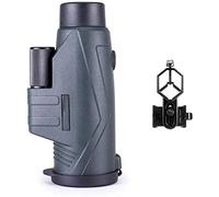 Monocular Telescope, 10x42 Monocular Telescope, HD Monocular Telescope Compact Life Waterproof BAK4 Prism Lens Monocular with Smartphone Adapter for Adult Bird Watching Outdoor Travel