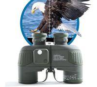 Monocular Telescope 10X50 Navigation Binoculars,Large Field of View HD Marine Compass Coordinate Ranging Waterproof Binocular for Birds Watching Sports