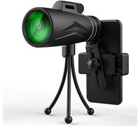 Monocular Telescope, 12x42 Monocular Telescope, HD BAK4 Prism Lens Monocular Compact High Power Life Waterproof Monocular for Adult Bird Watching Outdoor Travel Sightseeing Bird Watchi