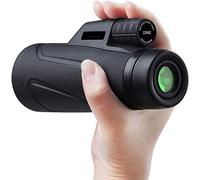 Monocular Telescope, 12x42 Monocular Telescope, HD High Power Life Waterproof Monocular Compact BAK4 Prism Lens Monocular with Smartphone Adapter and Tripod for Adult Bird Watching Outdoor