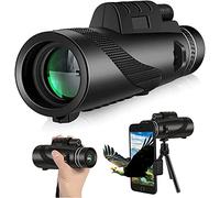 Monocular telescope 12x50 HD monocular telescope adults with smartphone holder and upgrade tripod, BAK4 prism and FMC lens, waterproof cell phone monocular for hiking bird watching camping