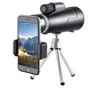 Monocular Telescope, 12X50 HD Waterproof Monocular with Smartphone Holder Tripod BAK4 Prism Binoculars Big Eyepiece lens Spotting Scope for Adult Bird Watching Outdoor Travel Sightseeing