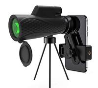 Monocular Telescope, 12X50 High Power HD Handheld Telescope with Tripod, IPX7 Waterproof, Anti Shake, Built in Night Vision, Portable Outdoor Telescope Compatible for Smart Phone needed