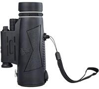 Monocular Telescope, 12x50 Monocular Telescope, Portable Monocular and LED Light BAK4 Prism Lens Monocular with Smartphone Adapter and Tripod for Adult Bird Watching Outdoor Travel