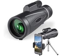 Monocular Telescope, 18x62 High Definition Monocular Telescope, BAK4 Prism & FMC HD Waterproof Monocular Scopes Telescope with Smart Phone Holder and Tripod, Monoculars for Bird Watching, Camping