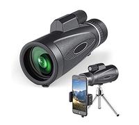 Monocular Telescope, 18x62 High Definition Monocular Telescope, BAK4 Prism & FMC HD Waterproof Monocular Scopes Telescope with Smart Phone Holder and Tripod, Monoculars for Bird Watching, Camping