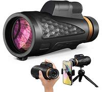 Monocular Telescope, 18x62 Monocular Telescope, High Power BAK4 Prism Lens Monocular Compact Life Waterproof Monocular with Smartphone Adapter and Tripod for Adult Bird Watching Outdoor