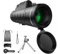Monocular Telescope, 40X60 HD Monocular Telescope with BAK4 Prism/FMC Coating/Waterproof, Portable Fogproof Monocular Telescope with Smartphone Holder and Tripod