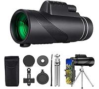 Monocular Telescope 40x60 High Power HD Monocular Telescope with Smartphone Holder & Tripod Waterproof Monocular with for Bird Watching Camping Hiking Match Telescope