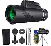 Monocular Telescope 40x60 High Power HD Monocular Telescope with Smartphone Holder & Tripod Waterproof Monocular with for Bird Watching Camping Hiking Match Telescope