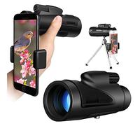 Monocular Telescope, 40x60 Monocular Telescope for Adults BAK4 Prism Compact Handhled Waterproof with Phone Adapter and Tripod for Birdwatching for Adult Bird Watching Outdoor Travel