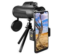 Monocular Telescope, 40x60 Monocular Telescope, High Definition BAK4 Prism Monocular, Waterproof Fogproof Monoculars Scope with Smartphone Holder, Tripod, for Wildlife Bird Watching Hunting