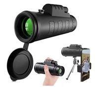 Monocular Telescope 40X60 Ultra HD Multi Coated Waterproof Bak4 Prisma Mobile Phone Monocular + Smartphone Stand And Tripod, for Wildlife Bird Watching Camping