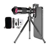 Monocular Telescope,48x HD Mobile Phone Telescope with Metal Clip, Double Focus, with Smartphone Holder and Tripod Waterproof Monocular.