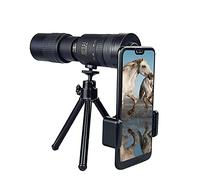 Monocular Telescope 4K 10-300X40mm Zoom Monocular Telescope, High Power HD Monocular with Smartphone Holder & Tripod for Hiking Camping