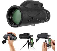 Monocular Telescope, 80 x 100 HD Monocular Telescope Waterproof with Smartphone Holder & Tripod, BAK4 Prism and FMC, HD Monocular Telescope for Hiking Camping Bird Watching Ball Game