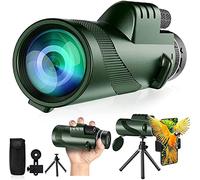 Monocular-Telescope 80x100 High Definition for Adults High Powered with Smartphone Adapter Telescope Hunting Wildlife Bird Watching Travel Camping Hiking-Green-1