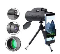 Monocular Telescope, 80x100 High Definition Monocular Telescope with Aluminum Alloy Telescopic Bracket Set 18MM Eyepiece Waterproof Monocular for Bird Watching Camping Hiking Adult