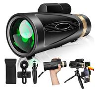 Monocular Telescope 80x100 High Power with Smartphone Adapter, BAK4 Prism & FMC Lens for Bird Watching, Hunting, Hiking, Camping & Wildlife