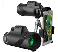 Monocular Telescope Adults with Smartphone Holder, High-Power BAK4 Telescope with Tripod-Waterproof Portable Telescope for Portable for Bird