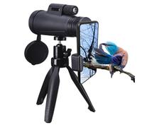 Monocular Telescope，Baacony HD Monocular for Adults with Smartphone Adapter & Tripod,Monocular Compact for Bird Watching Hiking Camping Hunting Wildlife Travel.(Black)