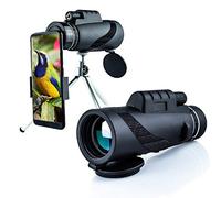 Monocular Telescope for Adults, 40X60 HD Monocular with Smartphone Holder & Tripod, Waterproof Monocular Binoculars with Zoom Optical Lens for Bird Watching, Camping, Hiking