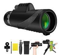 Monocular Telescope for Adults 40X60 Monoculars Telescope High Power with Smartphone Holder Tripod BAK4 Prisms FMC Lens Compact Waterproof HD Pocket Telescope Scope Wildlife Bird Watching Hiking