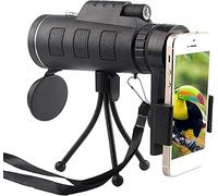 Monocular Telescope for Adults 40x60 Optical HD Lens Waterproof Monocular Telescope with Smartphone Adapter Tripod for Bird Watching