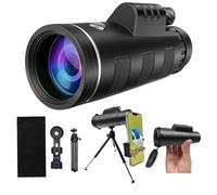 Monocular Telescope for Adults,80x100 HD Large Vision Monoculars with Smartphone Adapter Tripod,High Powered Monocular for Bird Watching Hunting Hiking Camping Wildlife,BAK4 Prism FMC Lens,Waterproof