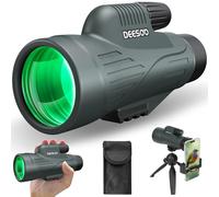 Monocular Telescope for Adults High Powered - 12x56 Waterproof Monocular Scope with Clear Low Light Vision - Compact Telescope with Tripod Smartphone Adapter for Bird Watching Hunting Hiking Travel