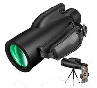 Monocular Telescope for Smartphone Adapter & Metal Tripod - BAK4 Prism Monocular Camping Travelling