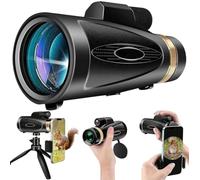 Monocular Telescope Monocular Telescope 80x100 HD for Adults with Tripod, Monoculars for Bird Watching, Stargazing, Camping, Hiking, Hunting, Wildlife, Travel, Black