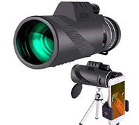 Monocular Telescope, Monocular Telescope for Adults Kids, 40x60 High Power HD Monocular with Smartphone Holder and Tripod, Waterproof and Anti-fogging Monoculars Scope for Target Shooting Bird Watchi