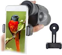Monocular Telescope Monoculars For Adults 50mm Large Objective Lens 10~30X HD Zoom Can Be Connected To Mobile Phones Portable Travel (Size : With Bracket)