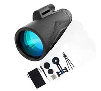 Monocular Telescope Portable 12 x 50 HD Monocular Anti-Fog Waterproof Monocular Telescope with Smartphone Adapter Tripod