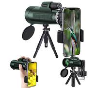 Monocular Telescope, Waterproof Compact Portable 12×50 HD Telescope With FMC Lens BAK4 Prism Monocular Telescope With Mobile Phone Holder Tripod Suitable For Concert Bird Watching Camping