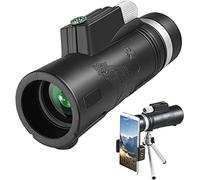 Monocular Telescope with Phone Holder Tripod for Adults Kids, 10x42 HD High Power Waterproof Lightweight Monocular Scope with Clear for Hiking Bird Watching Travel Camping