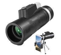 Monocular Telescope with Phone Holder Tripod for Adults Kids, 10x42 HD High Power Waterproof Lightweight Monocular Scope with Clear for Hunting Hiking Bird Watching Travel Camping