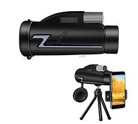 Monocular Telescope, With Tripod Mobile Phone Holder 12×50 High Magnification Professional Adult Outdoor Monocular BAK4 Prism Waterproof Portable Monocular Suitable For Sightseeing Concert Travel