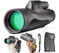 Monocular Telescopes, 10X40 HD Low Light Night Waterproof Shockproof Telescope,with Cell Phone Holder,for Camping Bird Watching Traveling Hunting Football Match Concert Live