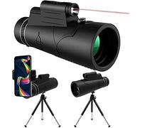 monocular with LED flashlight night and phone holder tripod compass,High performance with tripod for adults and children 12x50 HD monocular telescope for bird watching -